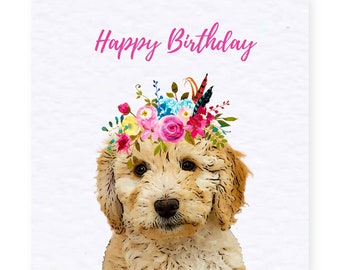 Cockapoo Birthday Card - Cockapoo Greeting Card Gift