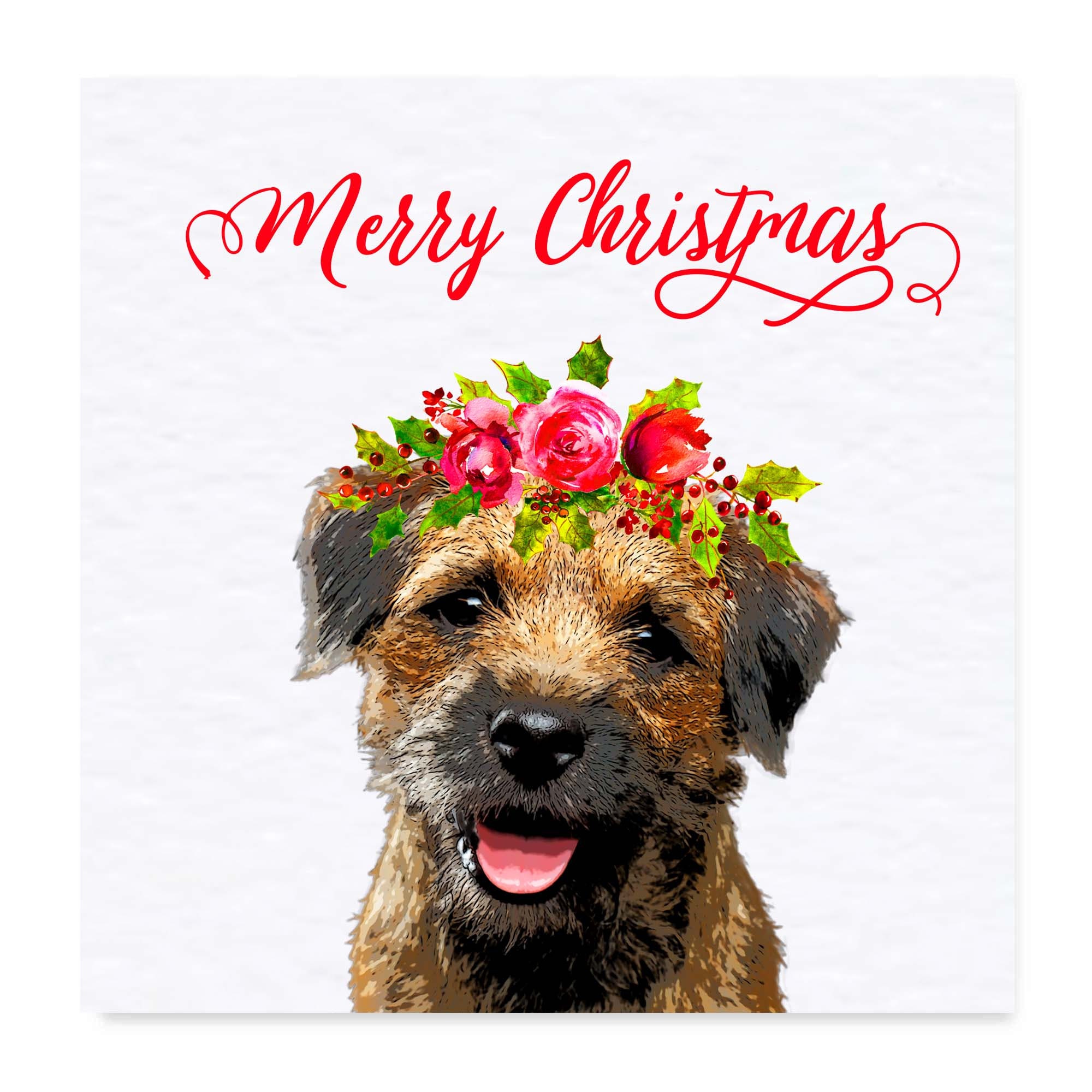 Border terrier christmas cards