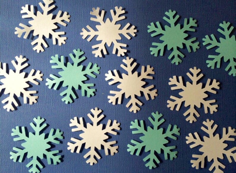 Snowflake Confetti Snowflake Party Ideas Snowflake Die Cuts Etsy