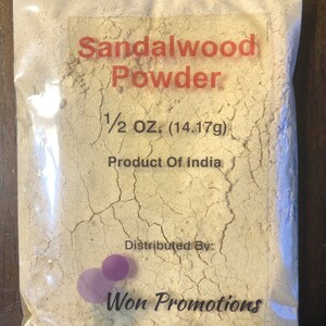 SANDALWOOD POWDER - 1/2 Oz, USA Seller Free Shipping