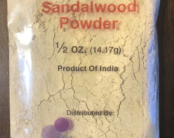 SANDALWOOD POWDER - 1/2 Oz, USA Seller Free Shipping