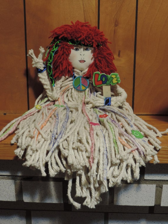 Items similar to Morning Mist - Hippie Mop Doll on Etsy