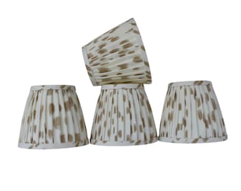 Sold Individually-Sand Les Touches Pleated Lampshade: Floral Sconce Chandelier Shade