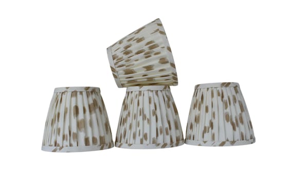 Sold Individually-Sand Les Touches Pleated Lampshade: Floral Sconce Chandelier Shade