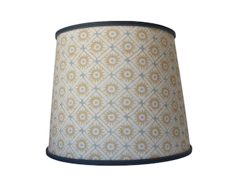 Pleated Thibaut Soft Gold Mini Sun Lamp Shade – Handmade Designer Fabric Accent