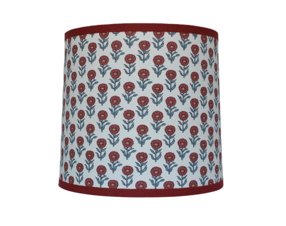 Adeline  Rouge  Blue Lampshade- sconce chandelier shade-Custom Made-To-Order- Lamp Shade- Multiple Sizes