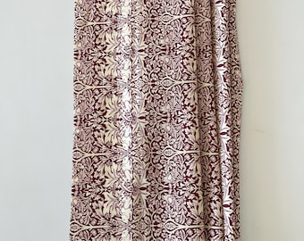 One Flat Lampshade Maroon  Lampshade: William Morris, Custom Made-(18x12.5)