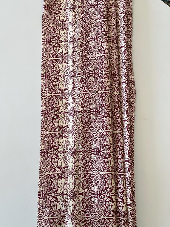 Maroon Pleated Lampshade: William Morris, Custom Made