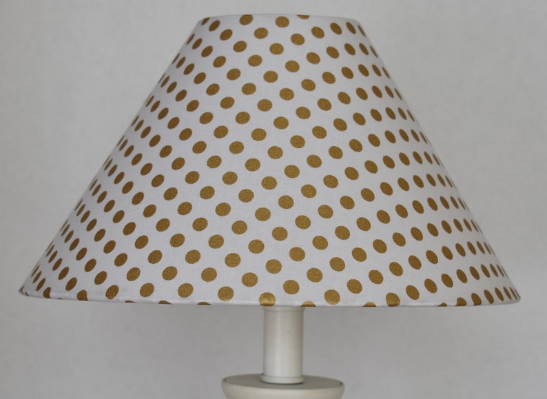 gold polka dot lamp shade