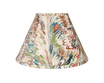 Taplow Print - Spice/Leaf  Lampshade- sconce chandelier shade-Custom Made-To-Order- Lamp Shade- Multiple Sizes