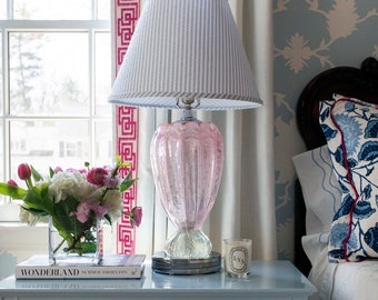 ＜KI―no × koti BEAUTY&YOUTH＞ Stripe Shade Nautical Cotton Ticking Stripe Lampshade. Seaside Navy Blue