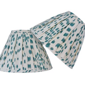 Aqua Les Touches -Box Pleated Lampshade- Lamp Shade-Animal Pleated sconce chandelier shade -Custom Made-To-Order