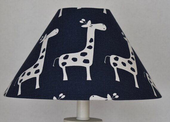 Navy Giraffe Lampshade Baby Boy Nursery Decor Premier Navy Giraffe Lampshade Baby Boy Nursery