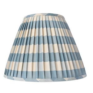 Listing is for one shade Chambray  Camden Check Pleated Lampshade- Lamp Shade-buffulo check  sconce chandelier shade -Custom Made-To-Order