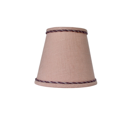 Blush sconce chandelier shade With a double Trim - Made to Order