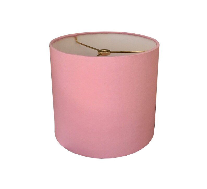 Pink Drum Lamp Shade Nursery Lampshade Baby Girl Room Table Solid Handmade