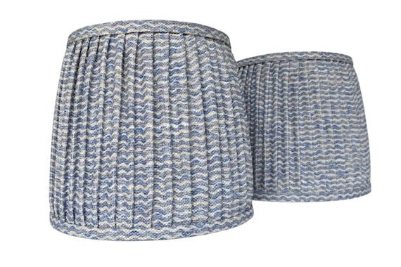 Sold Individually- Fermoie  Blue Popple  Pleated  Lampshade--Pleated sconce chandelier shade-Custom Made-To-Order-Gathered Lamp Shade