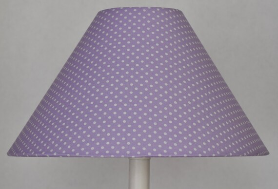 Lavender Lampshade Lavender Mini Dot Lavender lamp shade | Etsy
