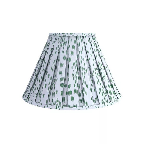 Green  Les Touches -Box Pleated Lampshade- Lamp Shade-Animal Pleated sconce chandelier shade -Custom Made-To-Order
