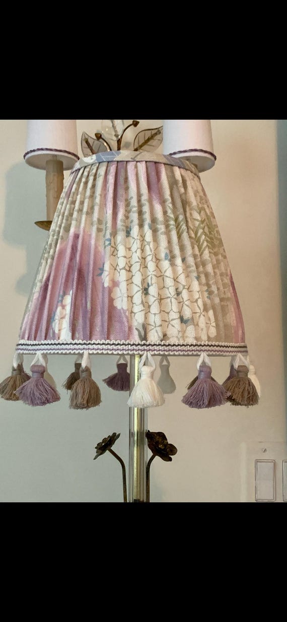 Willow Tree Lavender  Pleated Lampshades sonce chandelier shade -Custom Made-To-Order-Anna French