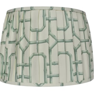 Green  Linen Pleated  Lampshade-Blush Lamp Shade- Gathered  sconce  chandelier shade -Custom Made-To-Order-Home Decor-Designer Lampshade