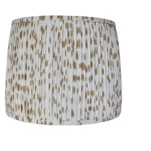 Sand  Les Touches -Pleated Lampshade- Lamp Shade-Floral Pleated sconce chandelier shade -Custom Made-To-Order-Gathered Lamp Shade