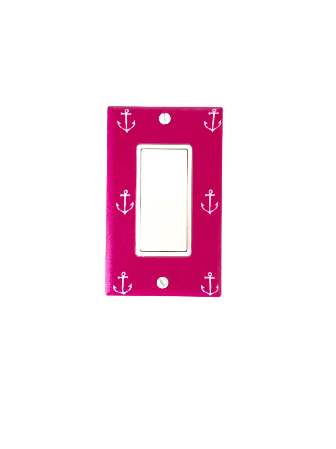 Rasberry Anchor Switch Plate Cover Nautical Nursery