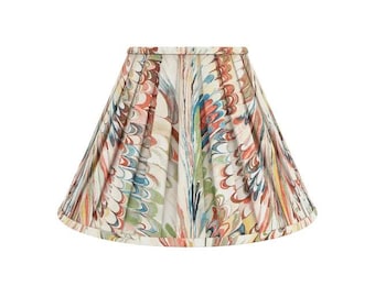 Taplow Print  Spice /Leaf-Box Pleated Lampshade-Pleated sconce chandelier shade-Custom Made-To-Order-Gathered Lamp Shade- Multiple Sizes
