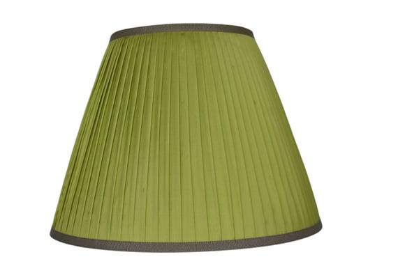 Lime Green Silk Pleated Lampshade: Custom Sconce Chandelier Shade