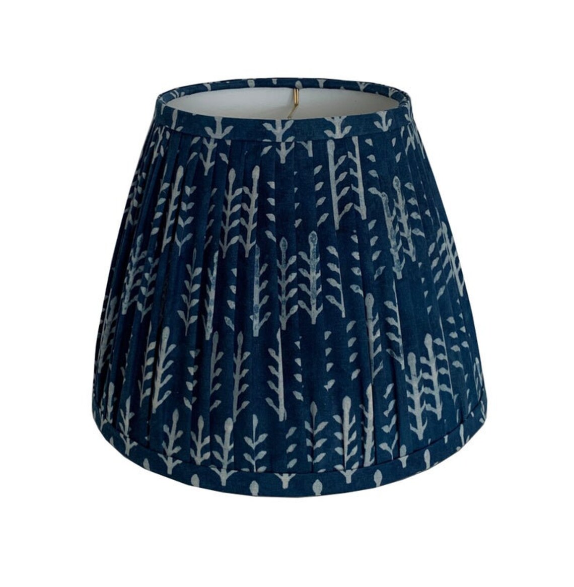 Pleated LampshadeIndigo Blue Lamp ShadeBlue Pleated sconce Etsy