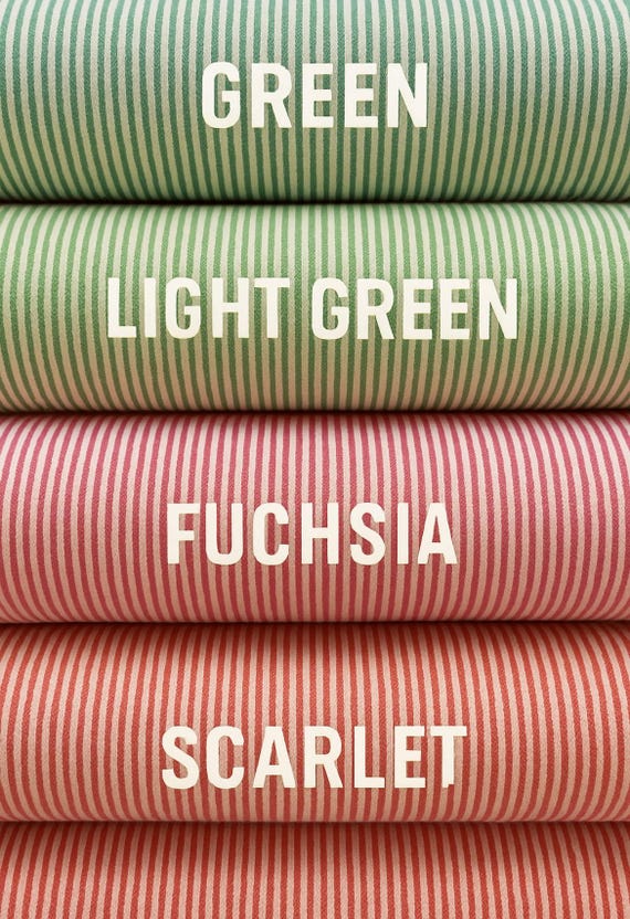 Sold Individually-  Green, Mint Green, Fuchsia, and scarlet  Stripe Pleated Lampshade