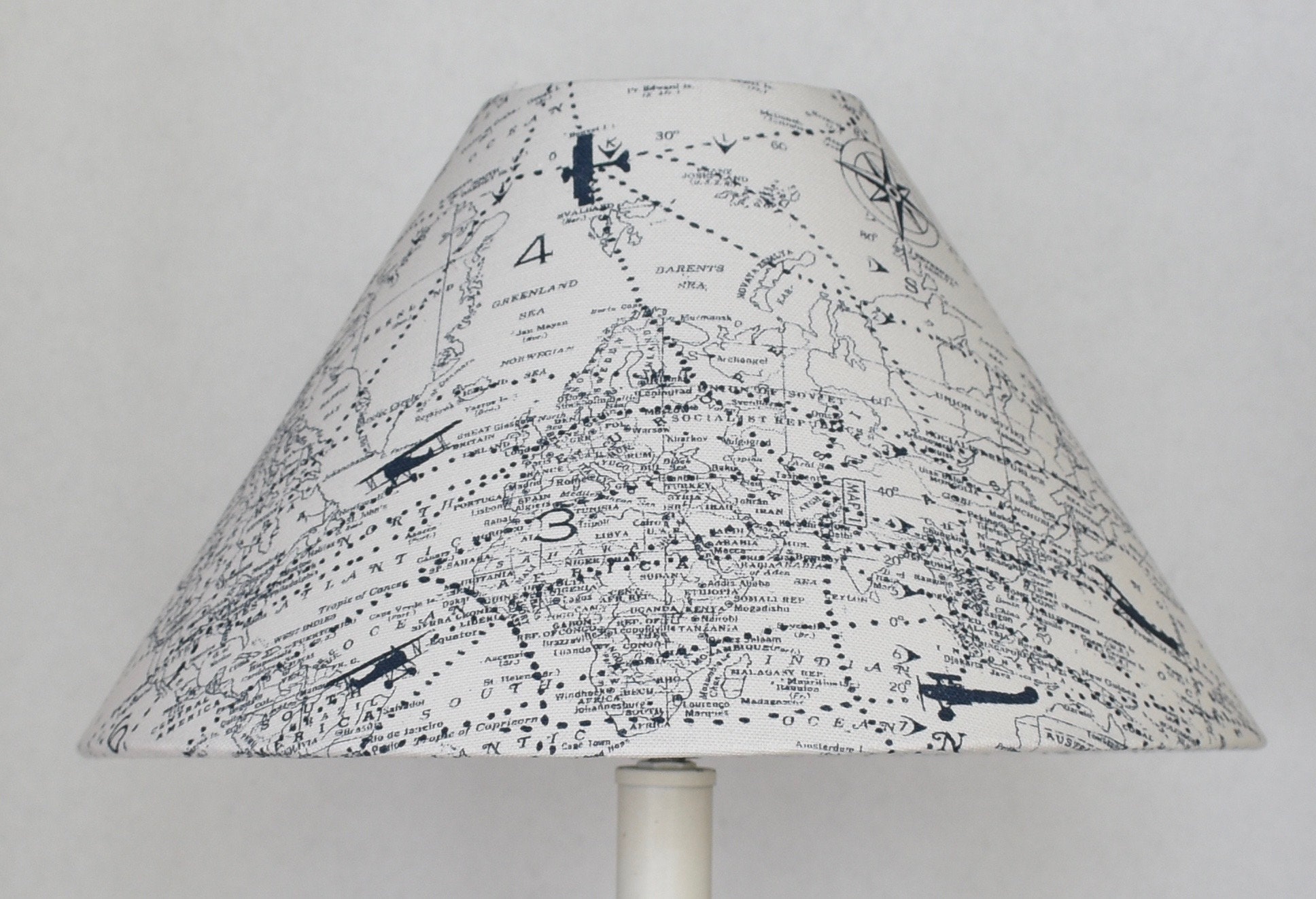 Airplane Lampshade Baby Boy Nursery Bedroom Bathroom