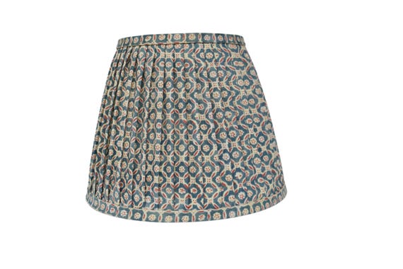 SOLD INDIVIDUALLY- Floral Medallion Pleated Lampshade: Custom Sconce Chandelier Shade