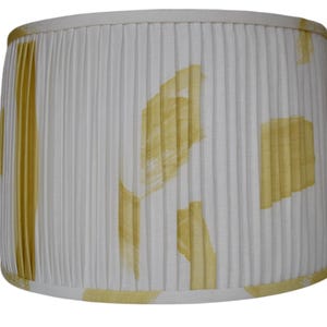 Yellow White  Linen Pleated  Lampshade-Blue Lamp Shade- Pleated sconce  chandelier shade -Custom Made-To-Order