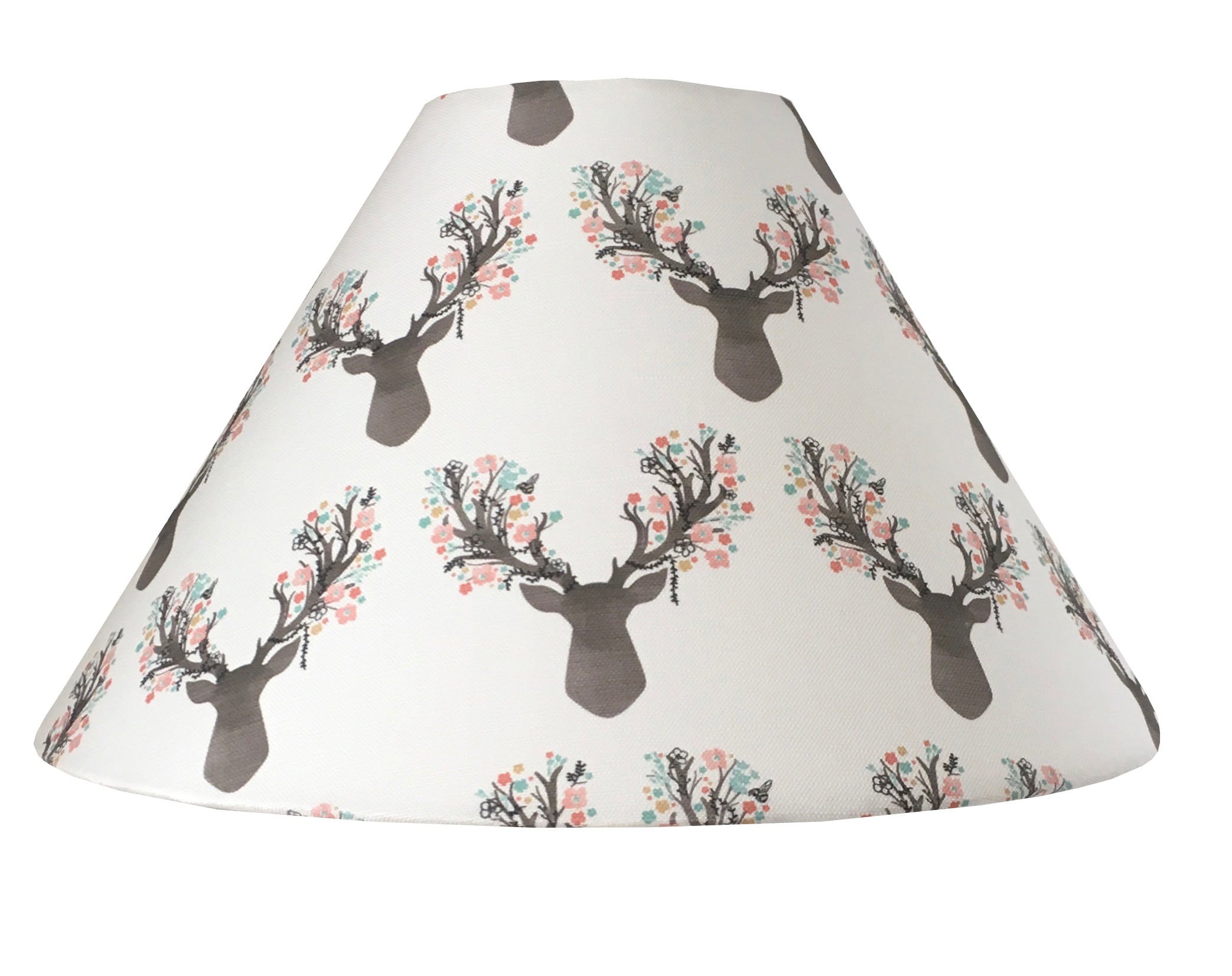 Fl C Deer Fawn Little Stag In Tulip Lampshade Fl C Deer Fawn Little Stag In Tulip Lampshade Nursery Lamp Shade Baby Girl Room Table