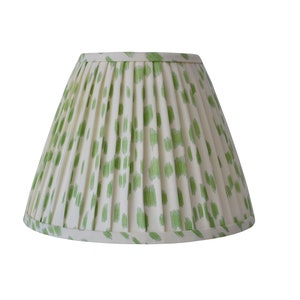 Peridot  Les Touches -Pleated Lampshade- Lamp Shade-Floral Pleated sconce chandelier shade -Custom Made-To-Order-Gathered Lamp Shade