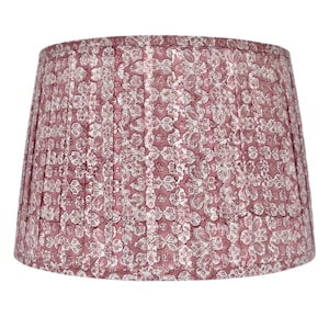 Pink Floral Lampshade: Box Pleated Sconce Chandelier Shade