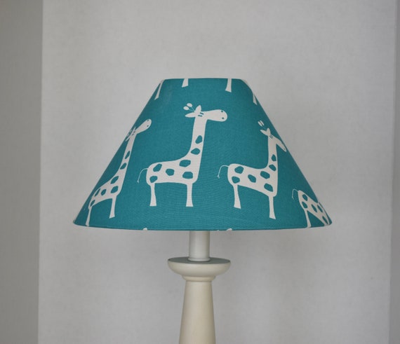 Giraffe Lampshade Baby Girl Boy Teal Nursery Wall Decor Baby Girl Boy Teal Nursery Wall Decor