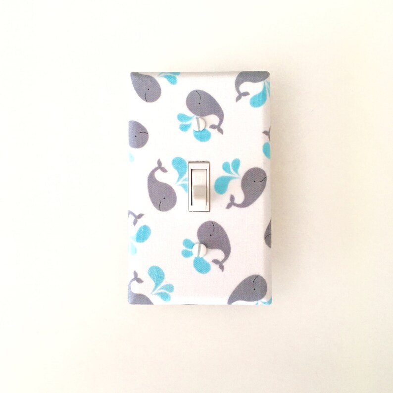 Whale Light Switch Plate Cover Nautical Outlet Cover Etsy