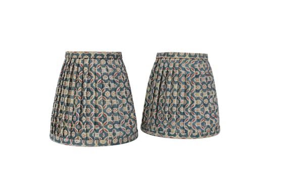 SOLD INDIVIDUALLY- Floral Medallion Pleated Lampshade: Custom Sconce Chandelier Shade