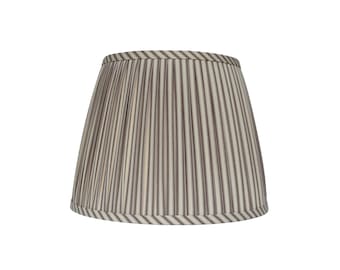 Brown   Stripe Pleated Lampshade-Multiple sizes -Custom Made