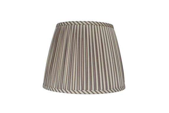 Brown   Stripe Pleated Lampshade-Multiple sizes -Custom Made