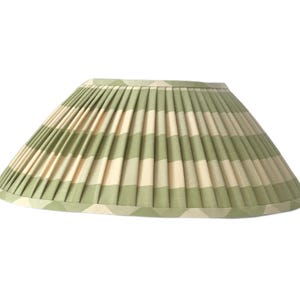 Sage Camden Check Pleated Lampshade- Lamp Shade-Sage buffalo check Pleated sconce chandelier shade -Custom Made-To-Order