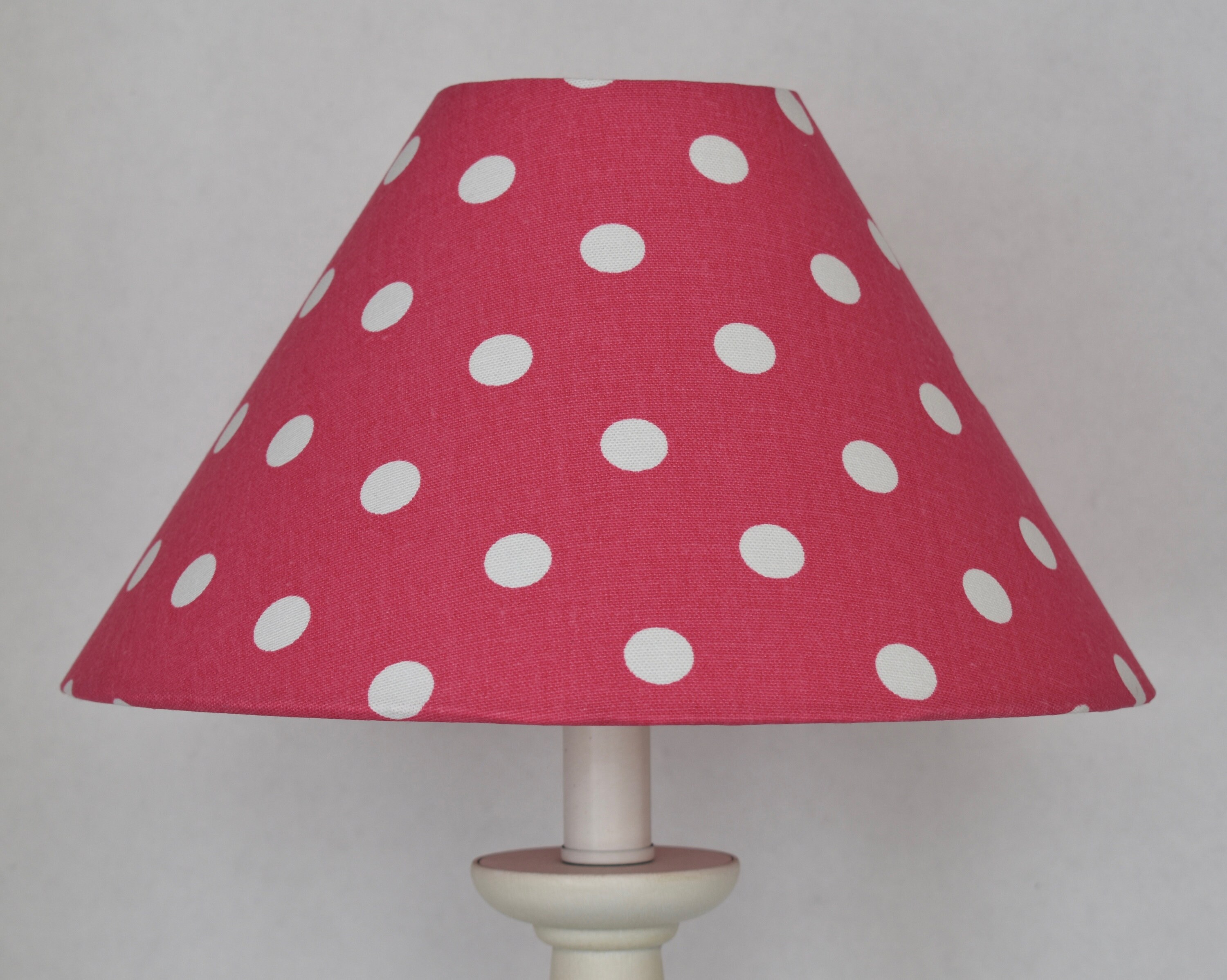 Polka Dot Lamp Candy Pink Lamp Shade Kids Room Lamp Shade