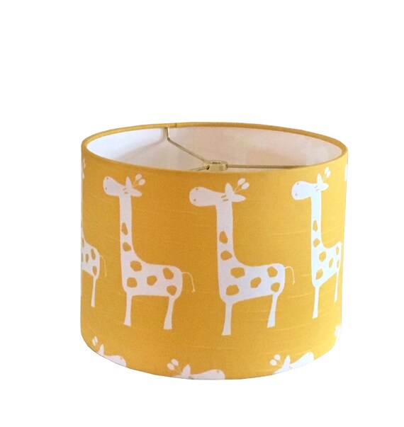 Yellow Giraffe Lampshade Baby Girl Boy Gender Neutral Nursery Yellow Giraffe Lampshade Baby Girl Boy