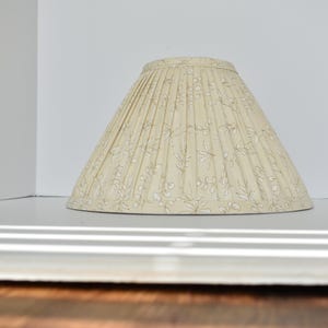 Beige  Pleated  Lampshade- Lamp Shade - Floral  sconce  chandelier shade-Custom Made-To-Order-Home Decor-Gathered Lamp Shade-Multiple sizes