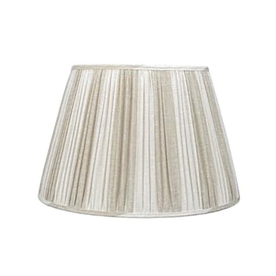 Jute Flax  Pleated  Lampshade-  sconce  chandelier shade -Custom Made-To-Order-  Newport Stripe Thibaut Fabric