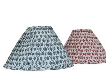 Lacefield Zest  Floral Pleated Lampshade: Custom Sconce & Chandelier Shade