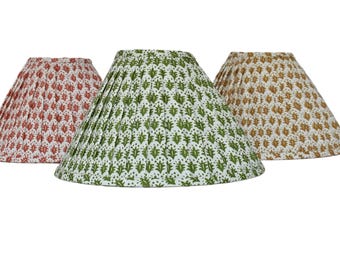 Lacefield Zest Floral Pleated Lampshade: Custom Sconce & Chandelier Shade