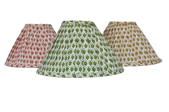 Lacefield Zest Floral Pleated Lampshade: Custom Sconce & Chandelier Shade